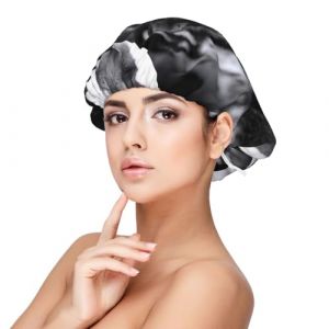 Les yeux bleus du loup d'hiver,Bonnet de nuit en satin r&eacute;glable en soie pour adulte, bonnet de nuit &eacute;lastique pour femme (aysr.store, neuf)
