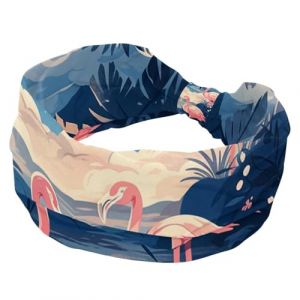 1 lot de bandeaux larges pour femme - Bandeau &eacute;lastique rose - Flamant rose - 550 - Bandeau de cheveux pour femme - Turban d'entra&icirc;nement doux - Accessoires pour cheveux (GRBXVHD, neuf)