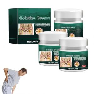 Crème Sciarelief, crème Elycura pour sciatique, lotion apaisante professionnelle pour les nerfs, soulage rapidement la sciatique et les douleurs de la hanche, du dos, des pieds et des (3pcs) (baodingdongrundianzishangwuyouxiangongsi, neuf)