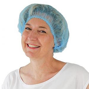 ARNOMED® Charlotte Cheveux Jetable 55 cm Bleu [100 PIÈCES] - Filet Cheveux Plastique pour OP, Cuisine & Hygiène - Bonnet à Usage Unique - Charlotte Alimentaire de Protection des Cheveux en Tissu (arnowa, neuf)