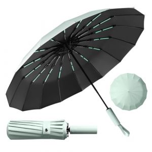 LENDOO Parapluie Pliant Résistant au Vent, Parapluie Pliant Automatique Durable & Compact 16 Baleines Anti-Tempête, Grand Parapluie Pliant à Ouverture Automatique, Coupe-vent, Parasol Anti-UV (Áron Balázs, neuf)