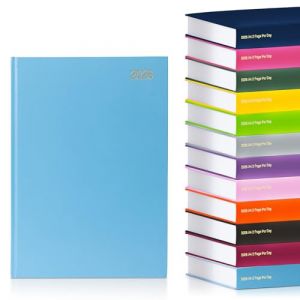 evelay Planificateur annuel complet 2024, 2 pages par jour, couverture rigide, bleu ciel (Click-it-, neuf)