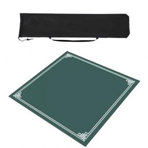 ZNQNDSR Tapis De Table Mahjong avec Sac De Rangement, Tapis De Mahjong pour Jeux De Cartes De Poker, Tapis De Jeu De Mahjong Carré Antidérapant(Green,80x80cm) (Huayubusiness, neuf)