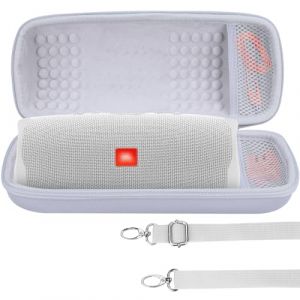 Lebakort Dur Étui Housse Cas Compatible avec JBL Charge 5 Charge 4 Enceinte Portable Bluetooth (Gris) (Lebakort-EU, neuf)
