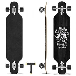 Skatro Drop Through Longboard Skateboard Freeride – Comprend T-Tool (GEG Distributors Europe, neuf)