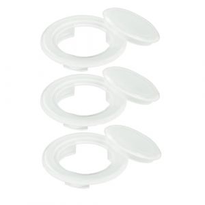Lot de 3 anneaux pour parasol de table avec capuchon - Anneau pour parasol - Anneau de trou en plastique - Diamètre intérieur : 42 mm - Trou de parasol pour extérieur et terrasse (CARANNAC LTD, neuf)