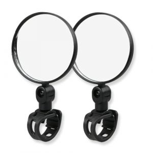 OUDQFCJ R&eacute;troviseur V&eacute;lo et Trottinette &Eacute;lectrique, Accessoire V&eacute;lo et Trottinette &Eacute;lectrique, 2 Pi&egrave;ces, Miroir Convexe 360&deg; Rotatif, R&eacute;glable et Mont&eacute; sur Guidon, Vue Arri&egrave;re pour V&eacute;lo (15-32mm) (Mapico, neuf)