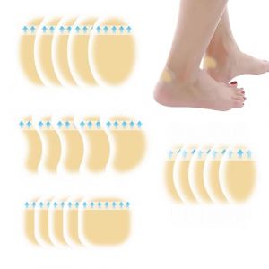 Pansement Hydrocolloïde Ampoule Pied, 20pcs Pansement Anti Frottement Coussins Anti Ampoule pour Talon Gel Bandages Invisibles Prévention et Soin d’Ampoules au Pied Orteil 4 Tailles (ChenWangShengkeji, neuf)