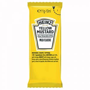 Heinz Sachet jaune mustard 10 ml (200 paquets) (AbcFoodService, neuf)
