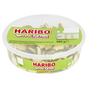 HARIBO Terrific Turtles - 150 pièces de bonbons gélifiés fruités - Pot de 480g (Everyday+Essentials, neuf)