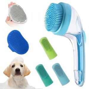 Brosse de bain pour chien | Brosse de bain pour chiens &agrave; poils courts, outil portable antid&eacute;rapant de spa avec nettoyage pour animaux de compagnie et chiots &ndash; Pour le camping et l'int&eacute;rieur (banxur, neuf)