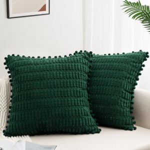 ZWJD Lot de 2 Housses de Coussin 60x60 Velours Côtelé Housse Coussin de Canapé taie Coussin Douce Coussin Canape Boho pour Canapé Chambre Maison Décoratives de Voiture Housse Oreiller 60x60 (ZWJD-EU, neuf)