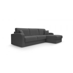 Canapé d'angle convertible et réversible tissu recyclé déhoussable Alizée
