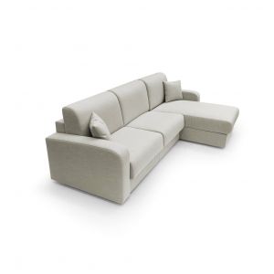 Canapé d'angle convertible et réversible tissu recyclé déhoussable Alizée