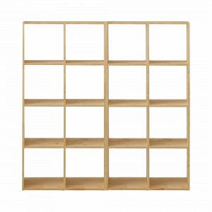 Etag&egrave;re bois massif 16 cases Elio