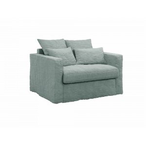 Fauteuil XL lin froissé déhoussable Moëze