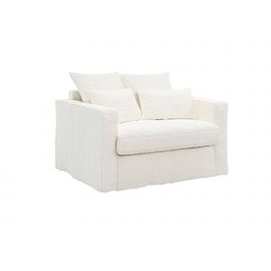 Fauteuil XL lin froissé déhoussable Moëze
