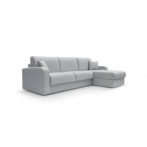 Canapé d'angle convertible et réversible tissu recyclé déhoussable Alizée