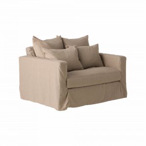 Fauteuil XL lin d&eacute;houssable Mo&euml;ze