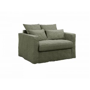 Fauteuil XL lin froissé déhoussable Moëze