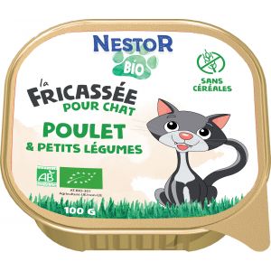 Nestor Bio - Nestor - Pâtées Sans Céréales Bio au Poulet pour Chat 100g
