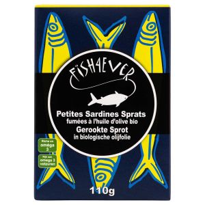 Fish4ever - Petites sardines sprats fumées à l'huile d'olive 110g