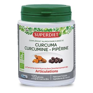 Superdiet - Curcuma Curcumine Piperine 120 g&eacute;l