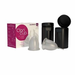 Claripharm - Duopack Claricup Colorless et leurs box stérilisation T3
