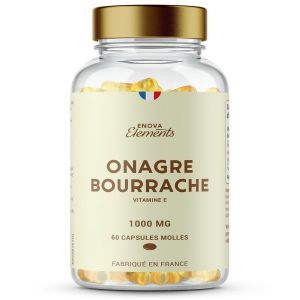 Laboratoires Enova - Onagre Bourrache + Vitamine E | 60 Capsules molles
