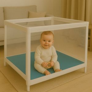 Easy Dort - Tapis de Parc Jeu d'Éveil Bébé - Lagon - 75x95x3 cm