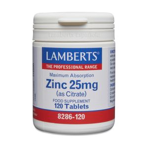 Lamberts - Zinc 120 tablettes de 25mg
