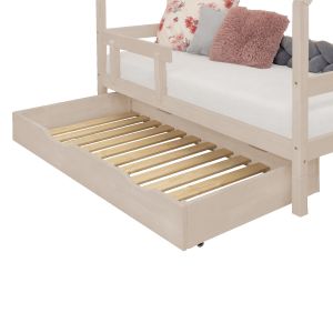 Benlemi - Tiroir de lit 120 x 190 avec sommier BUDDY - beige