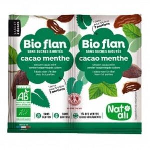 Natali - Bioflan chocolat-menthe sans sucres ajout&eacute;s 10g bio