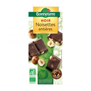 Bonneterre - Tablette chocolat noir noisettes entières 200g