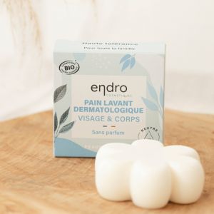 Endro Cosmétiques - Pain lavant dermatologique Bio - Sans parfum