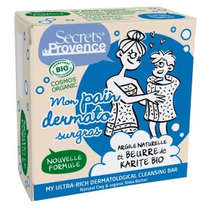 Secrets De Provence - Pain dermatologique surgras Argile & Karité - pH neutre 90g
