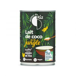 Autour Du Riz - Lot de 2 Lait de coco de la jungle bio 400ml