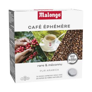 Malongo - Caf&eacute; en dosettes - Caf&eacute; &eacute;ph&eacute;m&egrave;re - Mill&eacute;sime 2026 - 0.104 Kg
