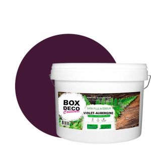 Box Déco Couleurs - Peinture naturelle écolo INT Violet Aubergine 10L Satin