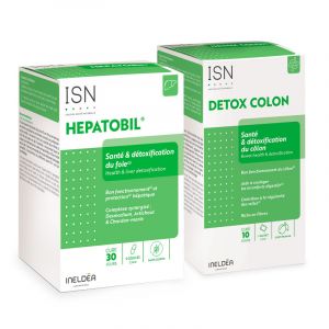 Isn - Duo détox bien-être -Détoxifie l'organisme, purifie foie & côlon