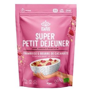 Iswari - Super petit-déjeuner framboise beurre de cacahuètes bio 360g