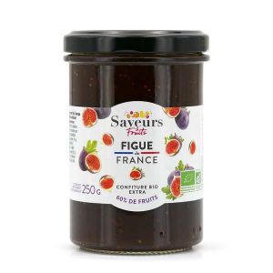 Saveurs & Fruits - Confiture bio extra de figue violette de France - Bocal de 250g