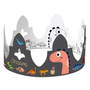 Chevalier Diffusion - 2 Couronnes galette des Rois à colorier - Dinosaures