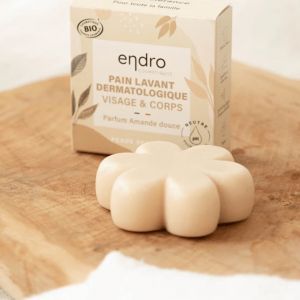 Endro Cosmétiques - Pain lavant dermatologique Bio - Parfum Amande douce
