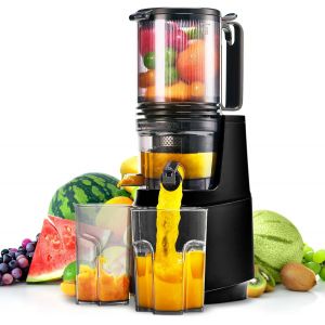Vendos85 - Extracteur de Jus Lent 250 W Large Ouverture, Pressage &agrave; Froid