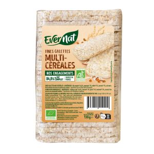 Evernat - Fines galettes multicéréales bio 130g