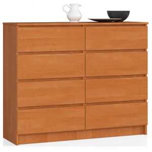 Akord - Commode K 8 Tiroirs Armoire de Rangement Aulne