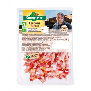 Bonneterre - Lardons fumés bio sans nitrites 120g