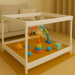 Easy Dort - Tapis de Parc Jeu d'Éveil Bébé Camel - 75x95x3 cm