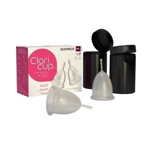 Claripharm - Duopack Claricup Colorless et leurs box stérilisation T2
